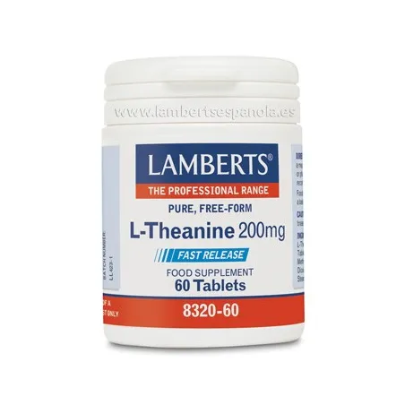 LAMBERTS L-Teanina 200 mg, 60 comprimidos.