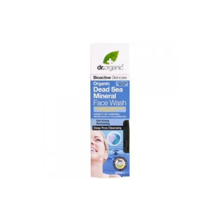 Dr Organic Limpiador facial de minerales del mar Muerto, 200ml.