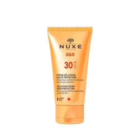 Nuxe Sun crema facial deliciosa alta protección SPF30, 50 ml