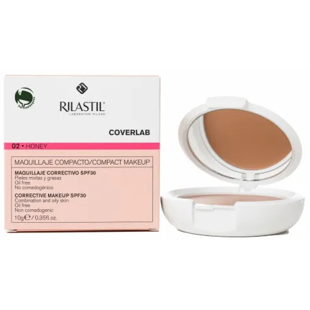 Rilastil Coverlab Maquillaje Compacto P/Seca Honey, 10gr.