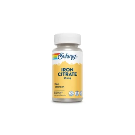 Solaray  Iron  25 mg, 60 cápsulas veganas