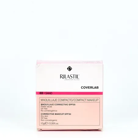 Rilastil Coverlab Maquillaje Compacto P/Seca Sand, 10gr.