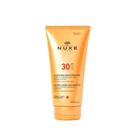 Nuxe Sun loción deliciosa para rostro y cuerpo alta protección SPF30, 150 ml