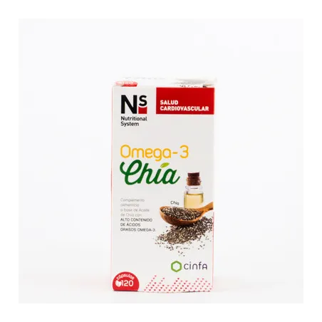 NS Omega-3 Chia, 120 cápsulas.