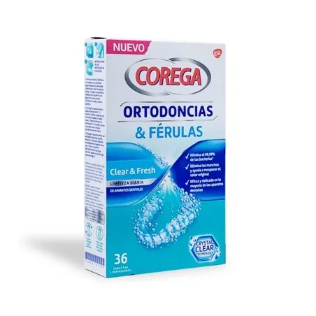 Corega ortodoncias & férulas, 36 tabletas limpiadoras