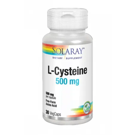 Solaray  L-Cysteine 500 mg, 30 cápsulas veganas