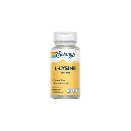 Solaray L-Lysine 500 mg, 60 cápsulas veganas