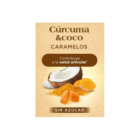 Santé Verte caramelos de cúrcuma y coco, 35 g