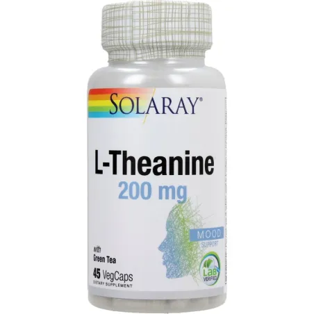 Solaray  L-Theanine 200 mg, 45 cápsulas vegetales