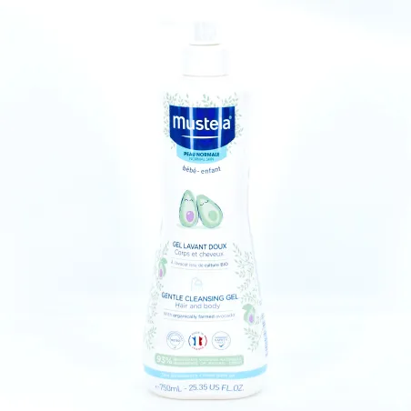 Mustela gel lavante suave, 750ml.