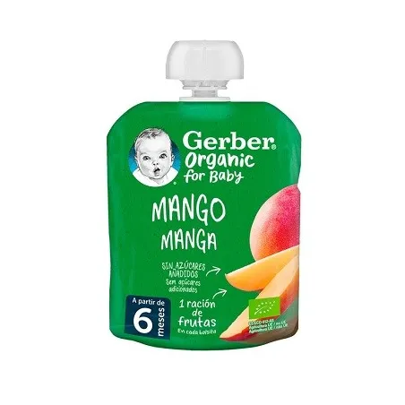 Gerber organic for baby puré de mango +6 meses, 90 g