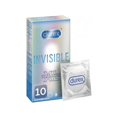Durex Invisible XL Preservativos, 10 unidades