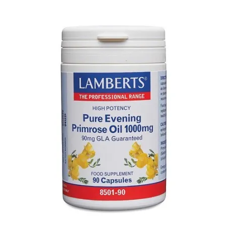 LAMBERTS Aceite de Prímula Puro 1000 mg, 90 cápsulas