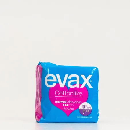 Evax cottonlike normal alas, 16 compresas.