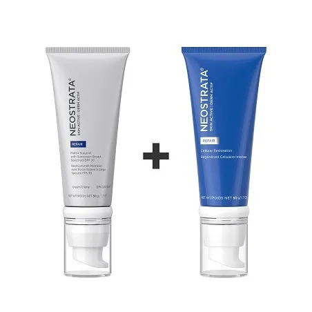 Neostrata protocolo antiedad reafirmante Skin Active Matrix+Cellular Restoration, 50ml+50ml.