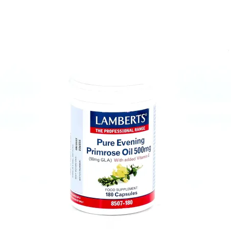 LAMBERTS Aceite de Primula Puro 500mg, 180 cápsulas.