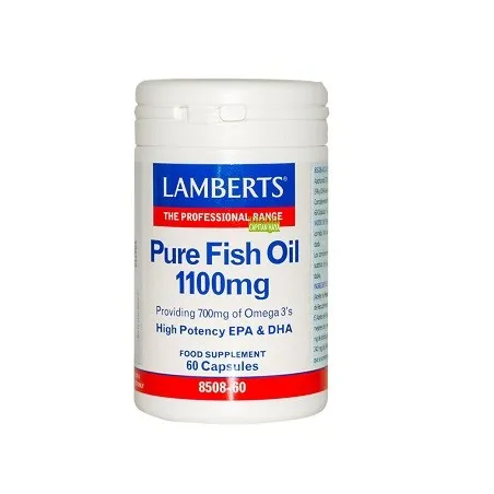 LAMBERTS Aceite de Pescado Puro 1100mg, 60 Cápsulas