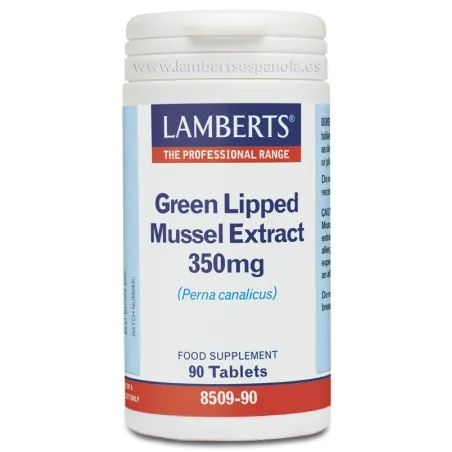 Lamberts Extracto de Mejillón de Labio Verde 350 mg, 90 comprimidos.