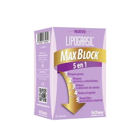Lipograsil Max Block 5 en 1, 120 cápsulas