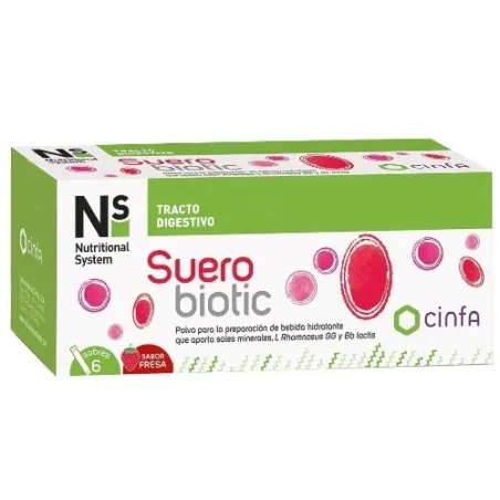 NS suerobiotic sabor fresa, 6 sobres