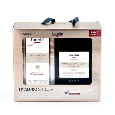 EUCERIN Pack Hyaluron-Filler +Elasticity 3D Sérum 30 ml + Crema Noche 50 ml