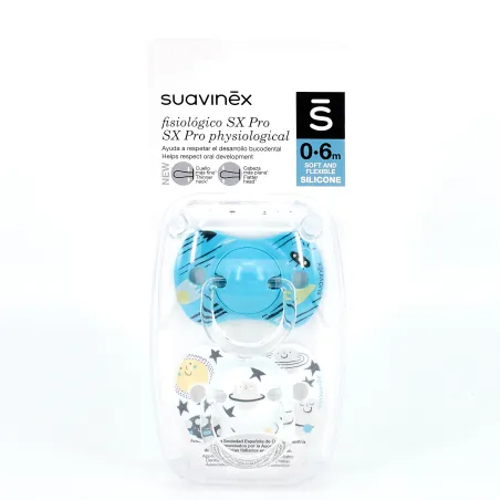 Suavinex Chupetes Silicona fisiologica SX Pro 0-6m, 2Uds