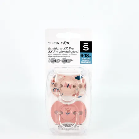 Suavinex Chupetes Silicona Fisiologica SX Pro 6-18 meses, 2Uds