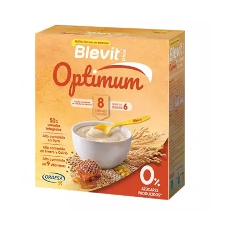 Blevit Plus Optimum 8 cereales con miel, 400 g.