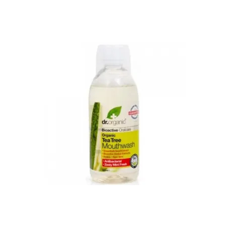 Dr Organic Enjuague bucal de Árbol de Té, 500ml.