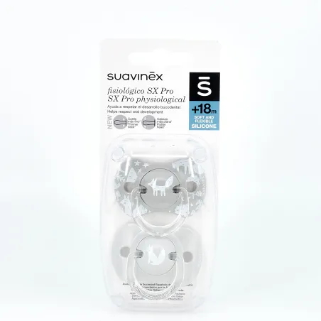 Suavinex Chupetes Silicona fisiologica SX Pro +18m, 2 Uds