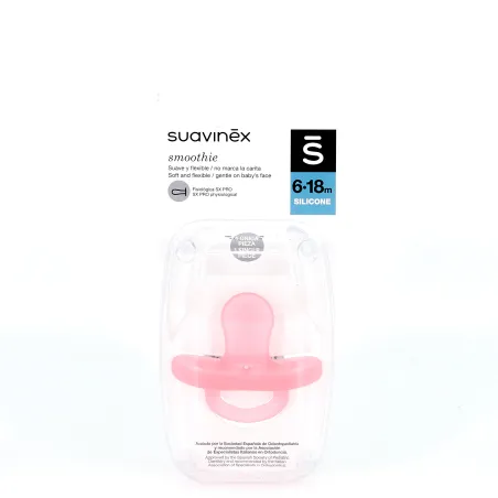 Suavinex Chupete Todosilicona Fisiológico 6-18 m, 1 Ud