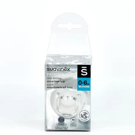 Suavinex Chupete Silicona Anatómica 0-6m, 1 Ud.