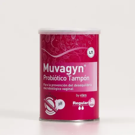 Muvagyn Tampón Probiótico Regular, 9Unid.