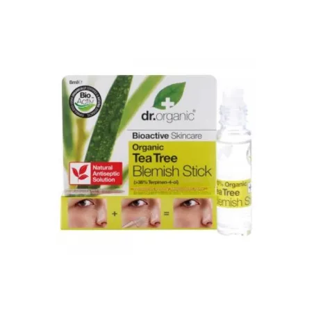 Dr Organic Stick para granos de Árbol de Té, 8ml.