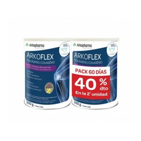 Arkoflex Colágeno Sabor Vainilla duplo, 2x360g.