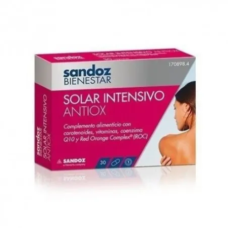 Sandoz Bienestar Solar Intensivo Antiox, 30 cápsulas