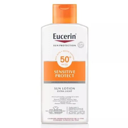 Eucerin Sun loción textura muy ligera SPF50, 400ml.