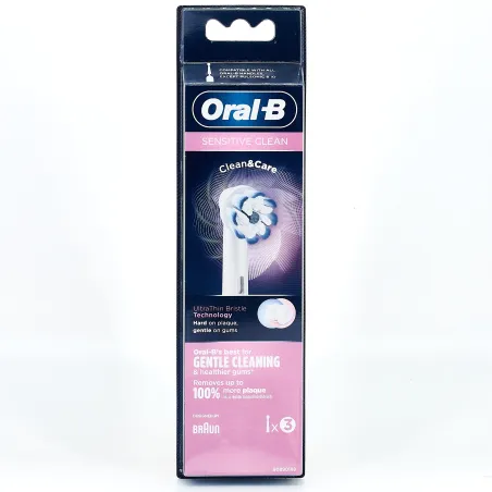 Oral B Recambios Sensi UltraThin (antes sensitive clean), 3 unidades.