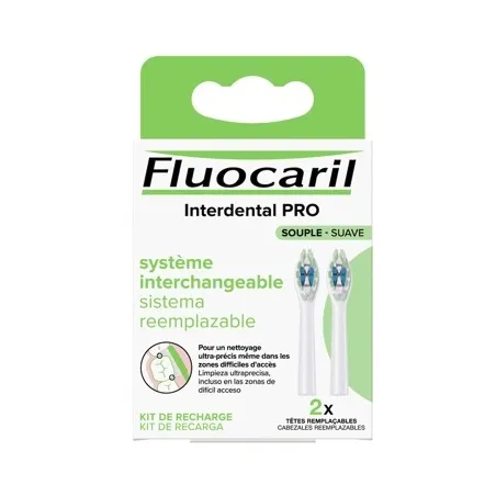 Fluocaril interdental pro suave, 2 cabezales reemplazables