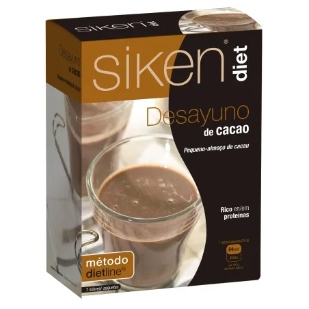 Siken Diet Desayuno de Cacao, 7 Sobres.