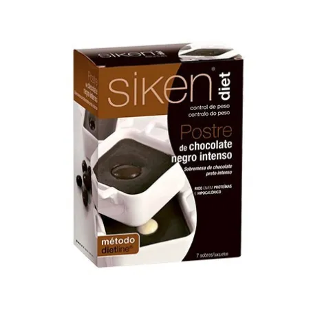 Siken Diet Postre de Chocolate Negro Intenso 25 G. 7 sobres