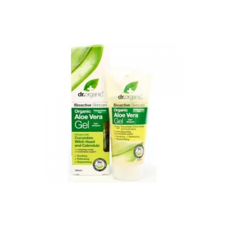 Dr Organic Gel de Aloe Vera Gel con pepino y caléndula, 200ml.