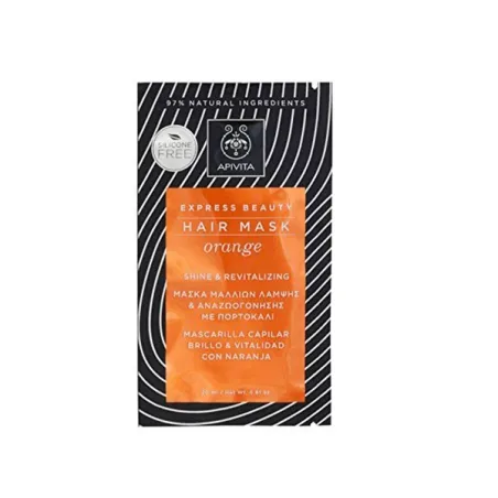 Apivita mascarilla capilar brillo y vitalidad con naranja, 20 ml