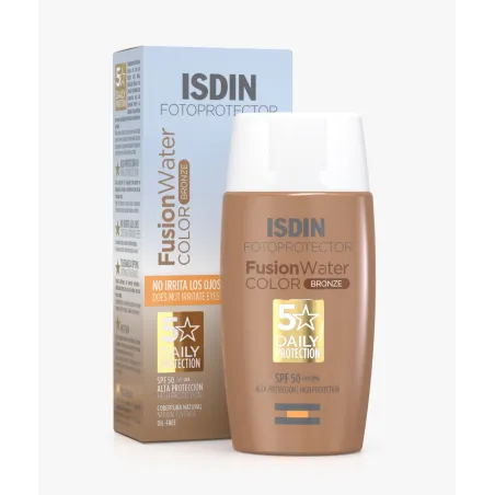 Isdin fotoprotector fusion water SPF 50 color bronze, 50 ml