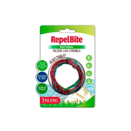 Repel Bite pulsera cuerda citronela, 3 unidades