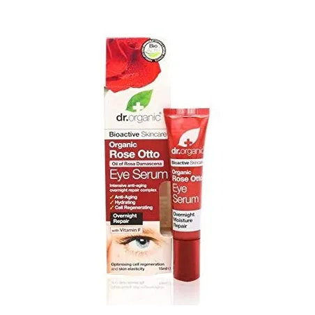 Dr Organic Sérum facial Rose Otto, 30ml.