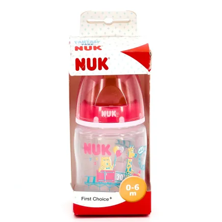 NUK Biberón Látex M 0-6 m, 150 ml.