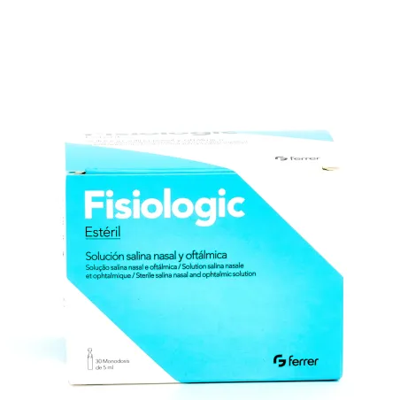 Fisiologic Solución salina nasal y oftálmica, suero 30 monodosis