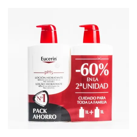 Eucerin pH5 Loción Hidratante DUPLO, 2x1L.