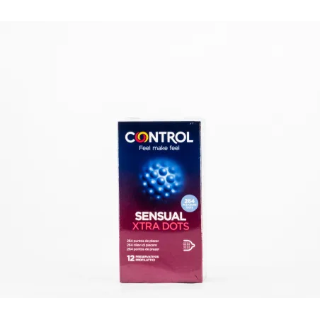 Control Sensual Xtra Dots, 12 Preservativos.